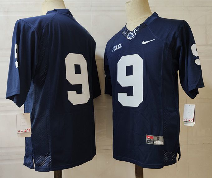 Men Penn State Natty Lions #9 No Name Blue Nike 2025 NCAA Jersey